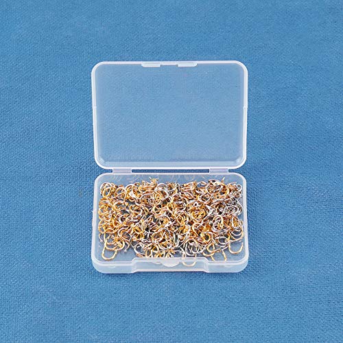 SUPERFINDINGS 300pcs Fishing Spinner Clevis Spinnerbait Clevis U-Shaped Brass Links 2 Colors Easy Spin Spinner Clevis Spinner Blade Clevis for Lure Making Fishing Spinnerbait Accessory - color: Metallic+Golden