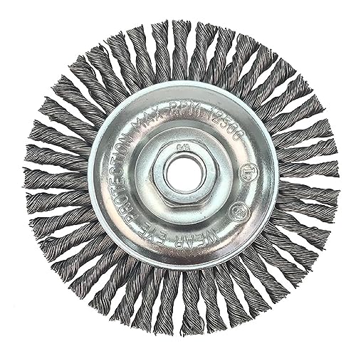 Mercer Industries 186060 - 5" x 5/16" x 5/8"-11 Stringer Bead Wire Wheel, .020 Stainless Steel Wire - color: Stainless Steel, size: 5" x 5/16" x 5/8"-11, style: Stringer Bead Wire Wheel
