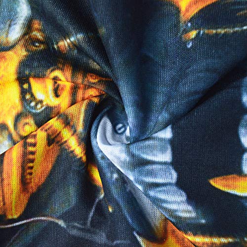 Obacle Neck Gaiter Face Mask Bandana for Dust Wind Sun Protection for Men Women - color: Mechanical Grey-gold Skull