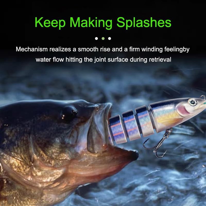 Fishing Lure Kit Ultimate, 5Pcs Fishing Baits Lures for Bass Trout, Fishing Tackle Box with Tools, Complete Fishing Gear and Equipment for Beginners and Pros