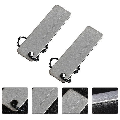 Healifty 2Pcs Pocket Whetstone Sharpening Stone Mini Portable Outdoor Sharpener for Compact Grinding Tool for Camping Pocket Carry 2.51 X 0.74 X 0.07 in