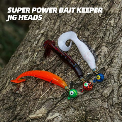 Propeller Jig Heads Mixed Set - 15PCS Fishing Jig Heads with Spinner Blades, 4 Sizes, Sharp Hooks, for Freshwater and Saltwater - size: Mixed Sizes-20pcs