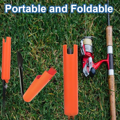 Universal Fishing Rod Holder,Detachable Surf Casting Spincast Rod Racks,Ground Inserted Support Bracket Accessory for Fishing