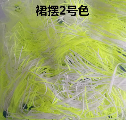 Pack of 12 Colorful Silicone Skirts Streamer Spinnerbaits Buzzbait Fishing Bait Lures