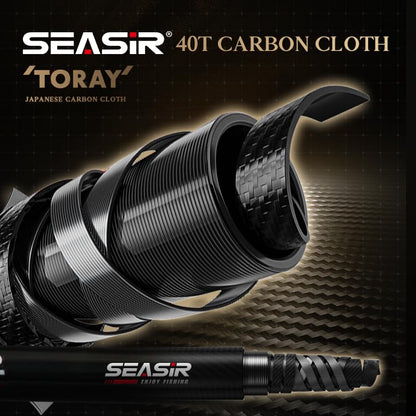 SEASIR Stream Fishing Rod, Ultralight Spinning Rod Travel Bait Casting Rod, 2 Piece, Fuji A O Ring Guide, Solid Wood Handle, 40T Carbon Fiber, Compact Fishing Pole for Saltwater Freshwater Trout Bass - color: Spinning, size: S602-L-F
