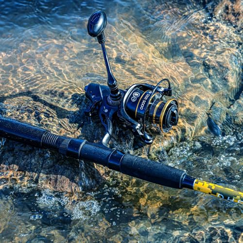 Sougayilang Spinning Rod Combo - MH Action Fishing Pole with Bait Feeder Reel for Catfish, Salmon, Steelhead Freshwater Saltwater Fishing- 7'0"/7'6" - size: 7'0"