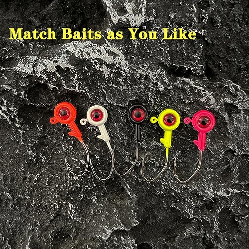 Crappie Jig Heads, 40pack Crappie Jigs Fishing Jig Heads Hook Lure Fishing Jigs Heads for Bass Fishing 1/32oz 1/16oz 1/8oz - color: 1/8oz