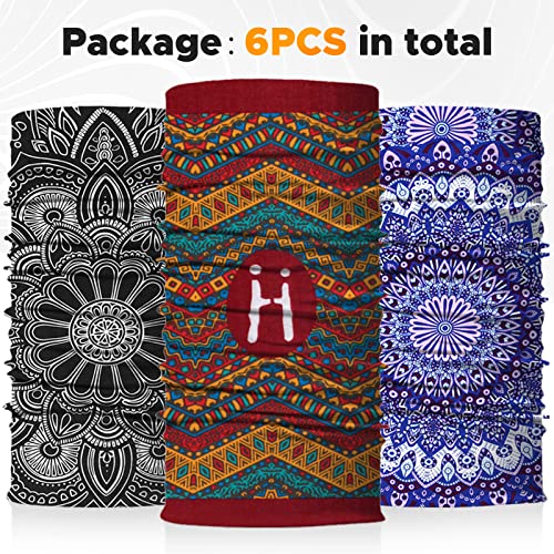 JOEYOUNG Headwear, Bandana, Neck Gaiter Head Wrap Headband Balaclava Magic Scarf - color: A-new Boho