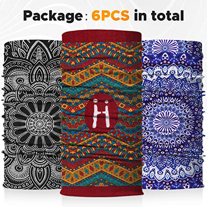 JOEYOUNG Headwear, Bandana, Neck Gaiter Head Wrap Headband Balaclava Magic Scarf - color: A-new Boho