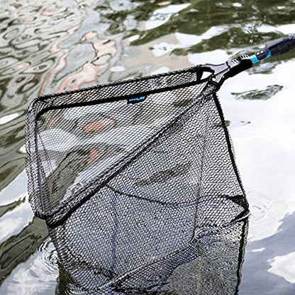 SANLIKE Aluminum Collapsible Telescopic Fishing Net for Ice Salt/Freshwater - color: Blue, size: Medium