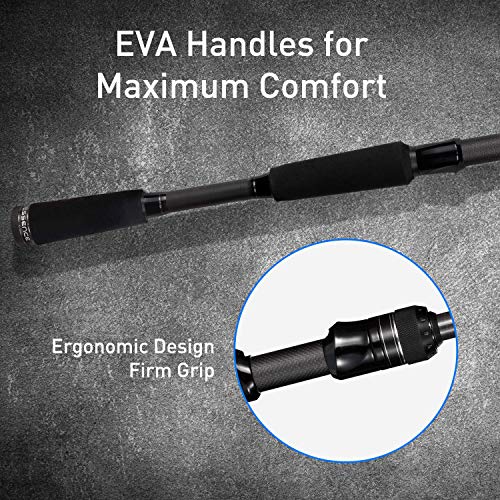 Cadence Essence 2025 Compact Design Spinning Rod 5.6FT | 24-Ton Graphite Lightweight | Stainless Steel SIC Guides | Freshwater & Saltwater | High Sensitivity - style: 6'6"|medium|fast|1 Piece
