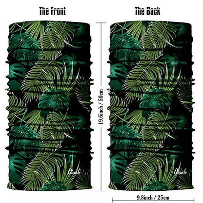 Obacle Seamless Face Mask Rave Bandana Men Women for Dust Sun Wind Protection - color: Banana Leaf Green