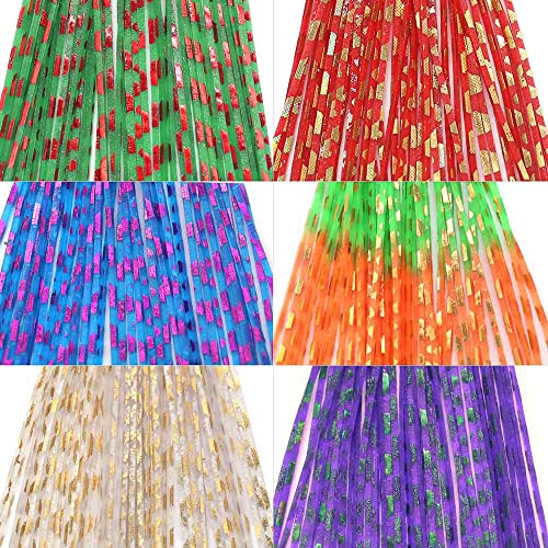 Fly-Tying-Materials-Rubber-Legs-Silicone-Rubber-Skirt 12-24 Colors Fly Tying Supplies - color: Flash Rubber Legs 12 Colors kit