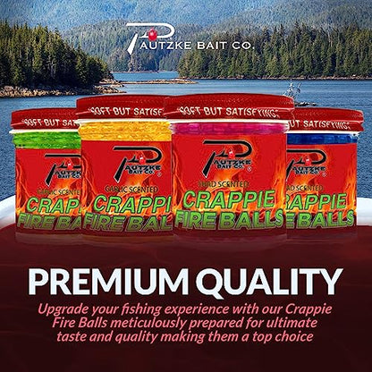 PAUTZKE'S Crappie Fire Balls - Striking Color & Prolonged Scent Release, Infused with Genuine Salmon Egg Juice - color: Pink