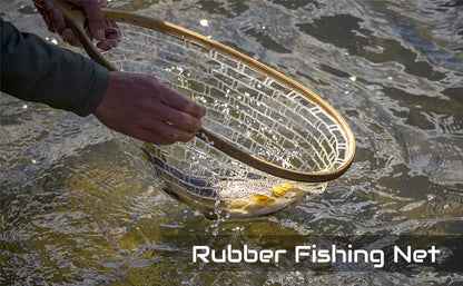 Fly Fishing Landing Net, Outdoor Collapsible Fishing Landing Net Soft Clear Rubber Net Replacement Mesh Bag Fishing Net Replacement Accessory for Fishing Catch and Release(Large 120CM)