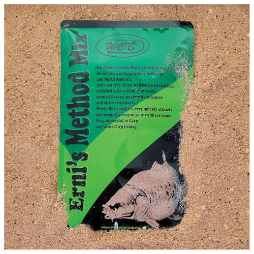 WCB Carp Baits Groundbait Chum Mix Feeder Mix Carp Bait - Erni's Method Mix - Ideal for Carp and Catfish Fishing - style: Flavor: 4Season