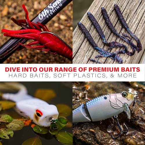6th Sense – Ridge Worm – Soft Plastic Worm – Bass Fishing – Long Flowing Ribbon Tail Worm – Made in the USA (7 per Pack)