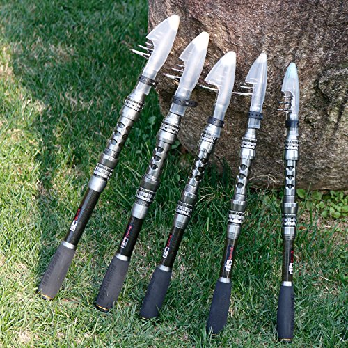 Sougayilang Fishing Rod Reel Combo with Telescopic Fishing Pole Spinning Reel Carrier Bag for Travel Saltwater Freshwater Fishing - size: 7.87 ft, style: C-only Fishing Rod