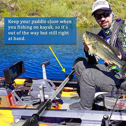 Huntury Kayak Paddle Holder Track Mount, Kayak Fishing Net Holder and Kayak Fishing Poles Holder, Kayak Track Mount Accessories, Kayak Rail Accessories - style: 2025