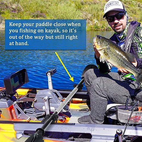 Huntury Kayak Paddle Holder Track Mount, Kayak Fishing Net Holder and Kayak Fishing Poles Holder, Kayak Track Mount Accessories, Kayak Rail Accessories - style: 2025