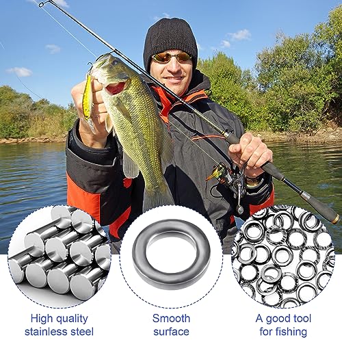 Pndeyo Fly Fishing Tippet Rings, Solid Tippet Connectors, Stainless Steel Freshwater Fishing Line Leaders - size: 50pcs 2mm