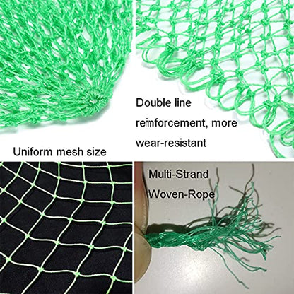 Fishing Net Replacement Netting Fishing Landing Net Replacement Net for Freshwater Saltwater Fishing Green 6 Sizes - color: Diameter 20inch/50cm