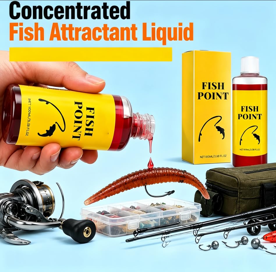 Red Worm Liquid Fish Attractant Spray | Concentrated Bait Scent Additive for Freshwater Fishing | Fast Acting Lure Booster for Watersides & Runs - color: 3pcs