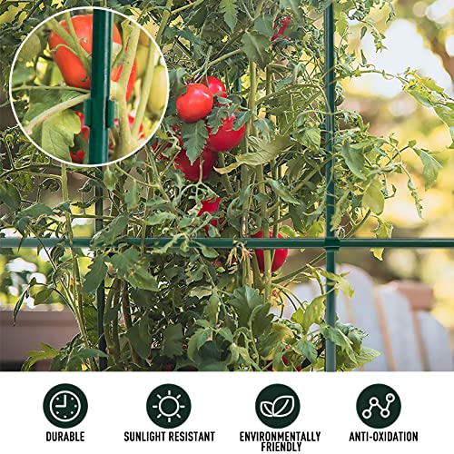 MAXPACE 249pcs Garden Stakes Kit: Includes 80 Sets of Fiberglass Plant Sticks Supports & Accessories for DIY 4ft, 5ft, 6ft, 7ft Stakes for Tomato, Vegetables, Indoor & Outdoor Gardening Supplies - size: 17inch 80pcs