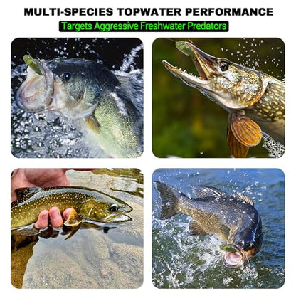 FONMANG Top Water Lures,2026 New TopWater Frog Lures for Bass Fishing Also for Trout Pike Panfish, Frog Weedless Fishing Lures for Freshwater - color: A1-1.4in/4.5g