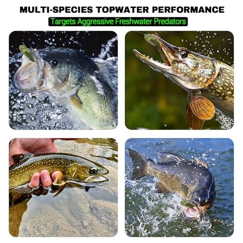 FONMANG Top Water Lures,2026 New TopWater Frog Lures for Bass Fishing Also for Trout Pike Panfish, Frog Weedless Fishing Lures for Freshwater - color: A1-1.4in/4.5g