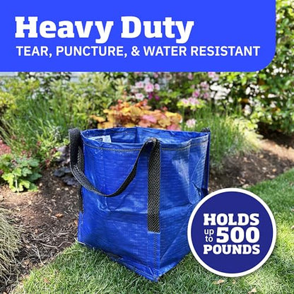 DURASACK Heavy Duty Storage Tote Bag 22-Gallon, Blue | Rugged Woven Polypropylene Moving Bag, Reusable Self-Standing Design, Holds up to 500 Pounds - color: Blue, size: Single
