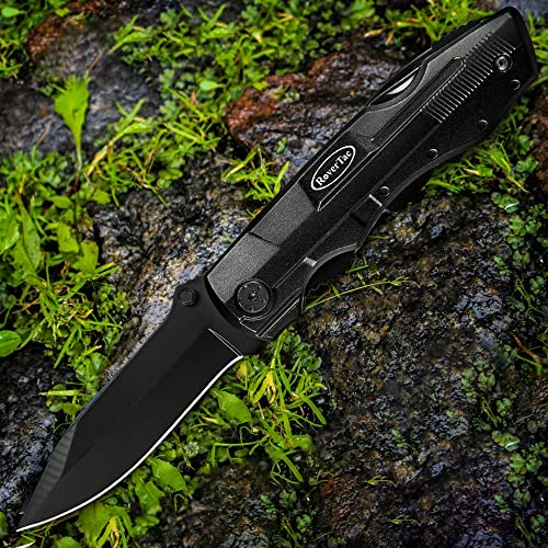 RoverTac Multitool Knife – 15-in-1 Pocket Knife with Wire Strippers, Wire Cutter, 9 Screwdrivers, Bottle Opener – Perfect Gifts for Men, Dad – Camping Gear for Christmas, Father’s Day, Birthdays - style: Multi-Knife Wire Stripper