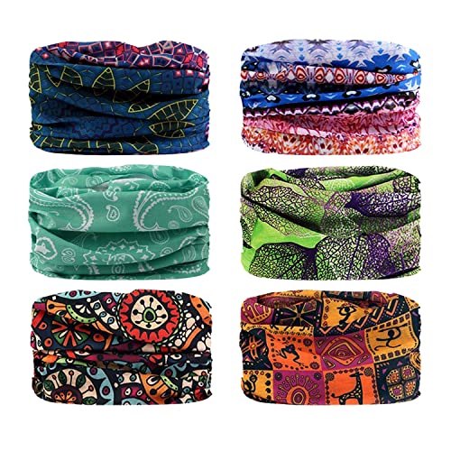 JOEYOUNG Headwear, Bandana, Neck Gaiter Head Wrap Headband Balaclava Magic Scarf - color: A-boho 1