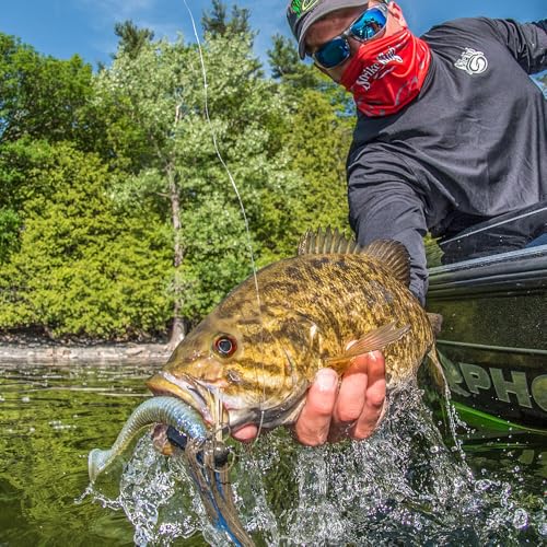 Strike King Rage Swimmer Fishing Lure, Soft Plastic Paddletail Minnow, Sleek Nose Cone, Softly Ribbed Body, Thin Tail