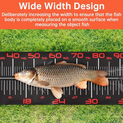 Conskyee 43.31in Folding PVC Fish Ruler – Waterproof & Portable Fishing Measurement Tool for Saltwater & Freshwater