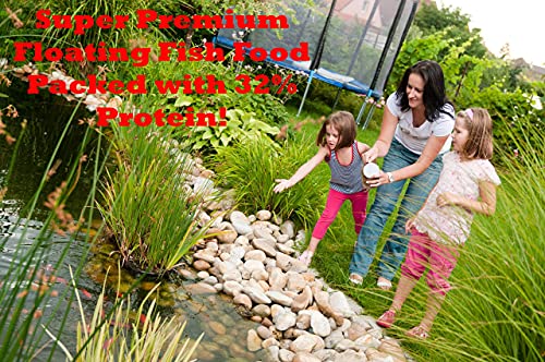 | Premium Floating Fish Food | Pond and Lake | Pellets | 2 Pounds