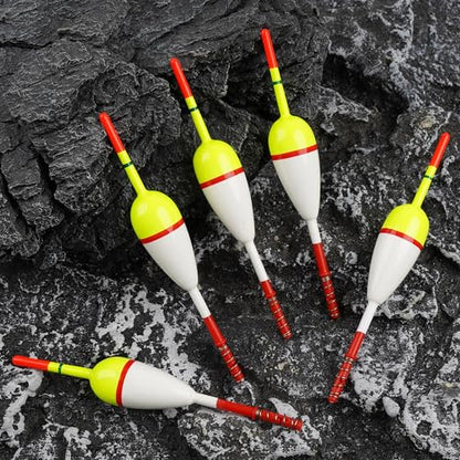 AGOOL Slip Bobbers Wood Fishing Floats and Bobbers Spring Bobbers Stick Slip Bobbers for Crappie Fishing Bobbers for Crappie Panfish Walleyes Trout Bass Fishing 5/10pcs - color: 1.97 x 0.91 x 5.63 inch - 10pcs