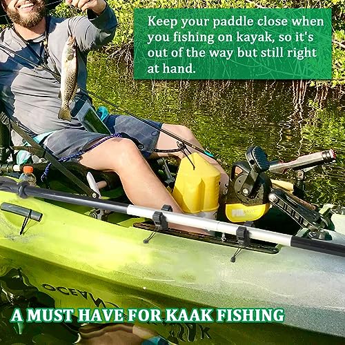 Huntury Kayak Paddle Holder Track Mount, Kayak Fishing Net Holder and Kayak Fishing Poles Holder, Kayak Track Mount Accessories, Kayak Rail Accessories - style: 2025