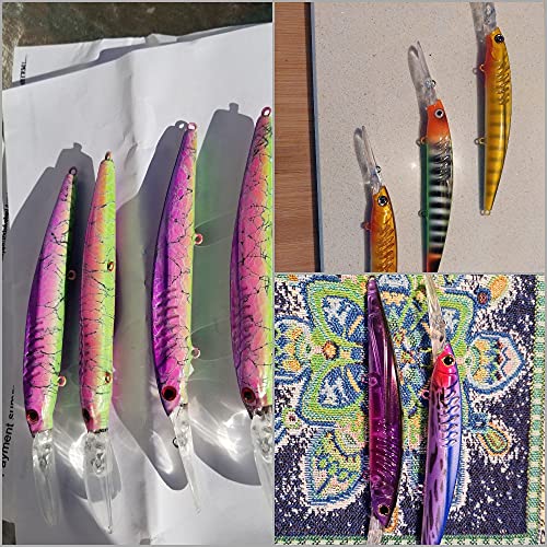 Blank Unpainted Minnow Crankbait Topwater Lipless Jerkbait Fishing Lures - color: UPM650P10