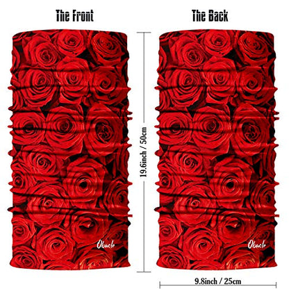 Obacle Skull Face Mask for Women Dust Wind Sun Protection Rave Festival Riding - color: Pure Red Rose