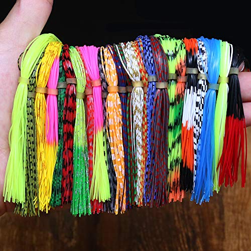 Fly-Tying-Materials-Rubber-Legs-Silicone-Rubber-Skirt 12-24 Colors Fly Tying Supplies - color: 24 Colors kit