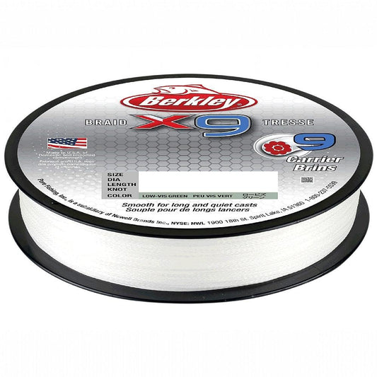 Berkley x9 Braid Fishing Line - color: Crystal, size: 2188yd, style: 10lb Test