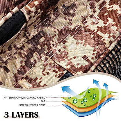 Goture Large Tackle Bag,Store Up to 8PCS 3700 Plus 4PCS 3600 Tackle Trays(Not Included),Water Resistant Saltwater Gear Storage Big Fishing Bag with EVA Bottom,Gifts for Men(21.65"x11.8"x15.16")-Khaki - color: A1 Khaki Extra Large Without Trays