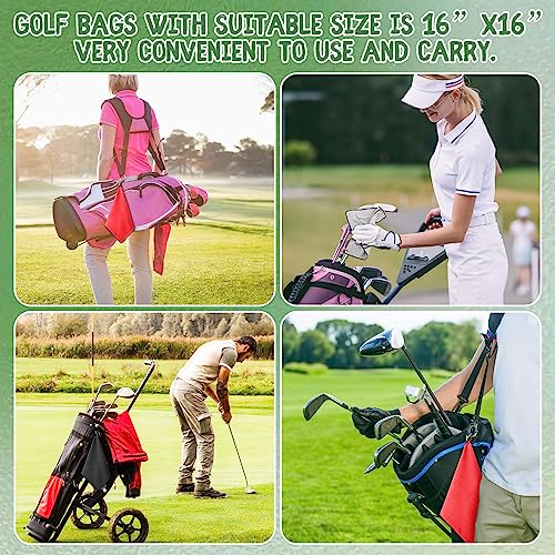 Batiyeer 30 Pcs Bulk Golf Towels for Golf Bags 16'' x 16'' Microfiber Fabric Golf Towel Waffle Pattern with Clip for Bags Men Mini Tournament Fitness Yoga Camping(Black, Gray, Red) - color: Black, Gray, Red
