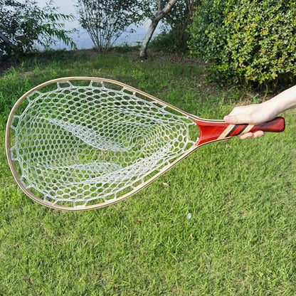 AIRROAD Fly Fishing Landing Net.Gifts for Father - style: Pu-3