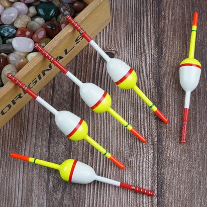 Wood Slip Bobbers Fishing Floats and Bobbers Spring Oval Stick Slip Floats for Crappie Catfish Trout Panfish Walleyes Bass Fishing 10/20pcs - color: 1.57in*0.91in*5.63in-10pcs