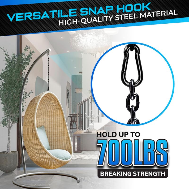PAMAZY 2Pcs 4In Spring Snap Hooks 700LBS Capacity, Carabiner Clip, Heavy Duty Rope Connector, Quick Link Carabiners Spring Snap Hooks for Indoor & Outdoor Activity, Camping, Climbing, Fishing, Hiking - size: 2Pcs 4In