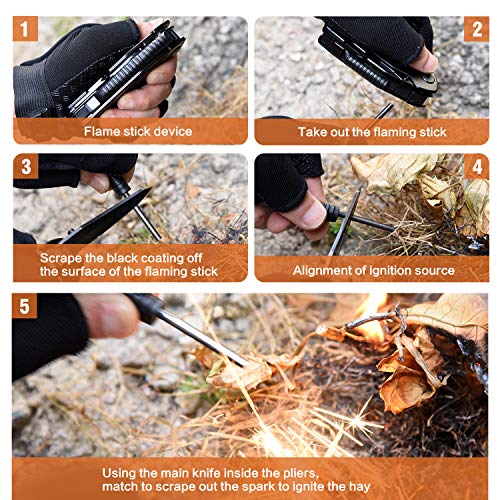 15 in 1 Multitool Pliers, Gifts for Men, White Elephant Gifts for Adults, Stocking Stuffers for Men, Christmas Gift for Dad Him, Husband, Boyfriend, Grandpa - style: Multitool Knife