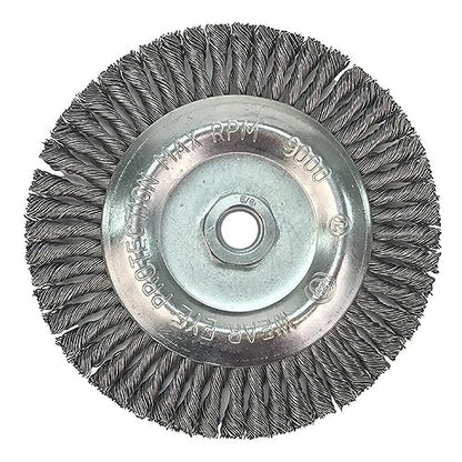 Mercer Industries 186040-6" x 3/16" x 5/8"-11 Stringer Bead Wire Wheel, .020 Stainless Steel Wire - color: Stainless Steel, size: 6" x 3/16" x 5/8"-11, style: Stringer Bead Wire Wheel