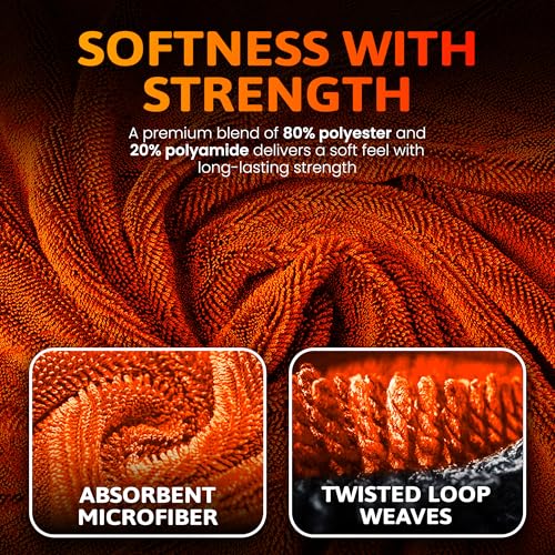 Car Drying Microfiber Towels, Extra Large Cleaning Cloth Towel with No Streaks, Reusable, Superior Water Absorbent & Scratch Free, Super Soft Detailing & Buffing Towels for Cars, 2-Pack